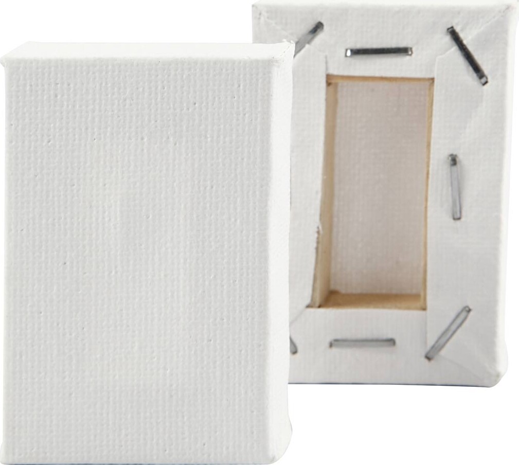 Små Mini Lærreder - Str 6X4X1 Cm - Hvid - 2 Stk