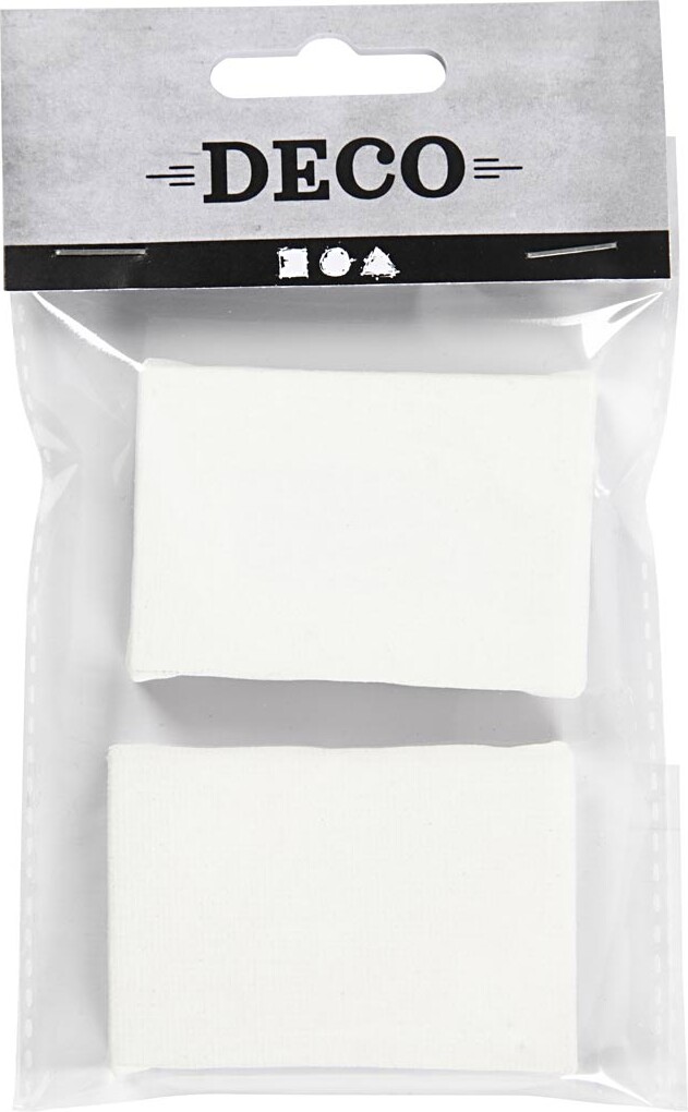 Små Mini Lærreder - Str 6X4X1 Cm - Hvid - 2 Stk
