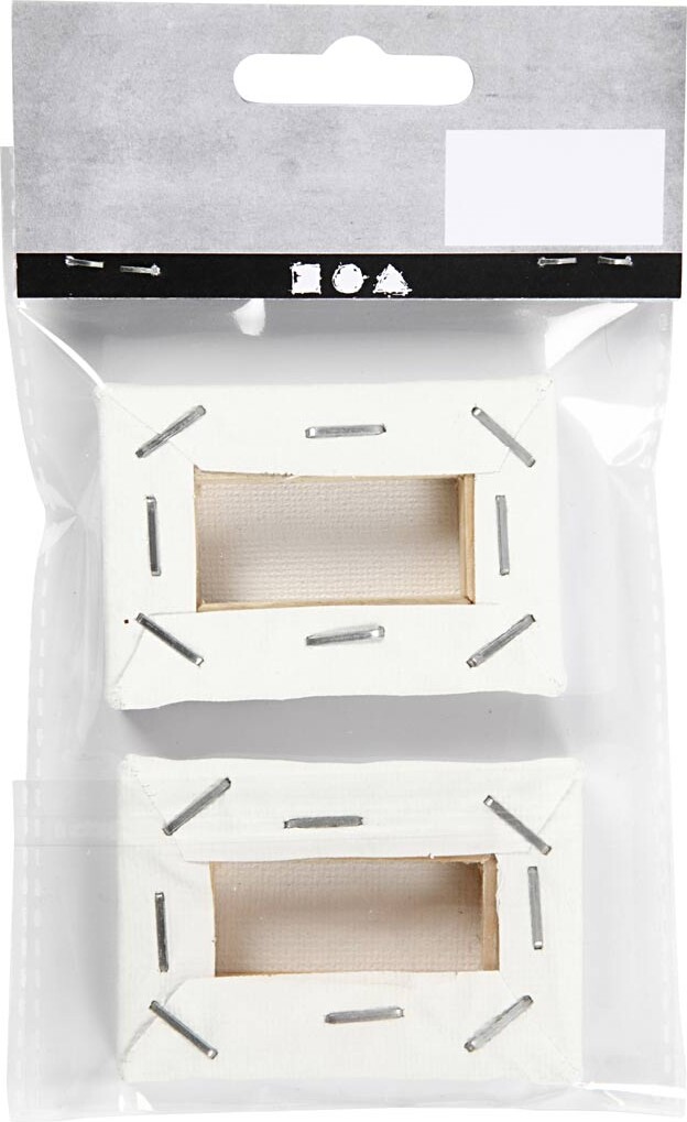 Små Mini Lærreder - Str 6X4X1 Cm - Hvid - 2 Stk