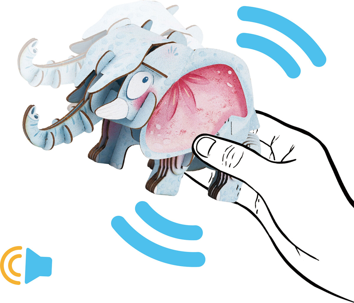 Mieredu - African Elephant - Build N Sound 3D Puzzle - Elefant