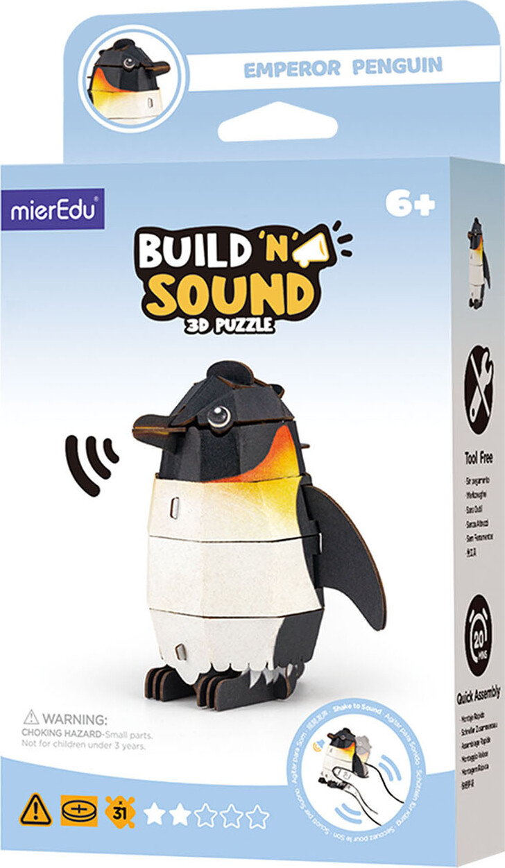 Mieredu - Emperor Penguin - Build N Sound 3D Puzzle - Pingvin