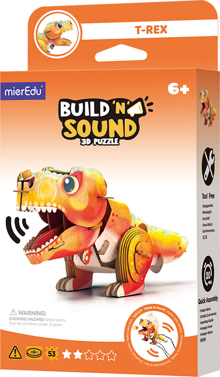 Mieredu - T-Rex - Build N Sound 3D Puzzle - Tyrannosaurus Rex
