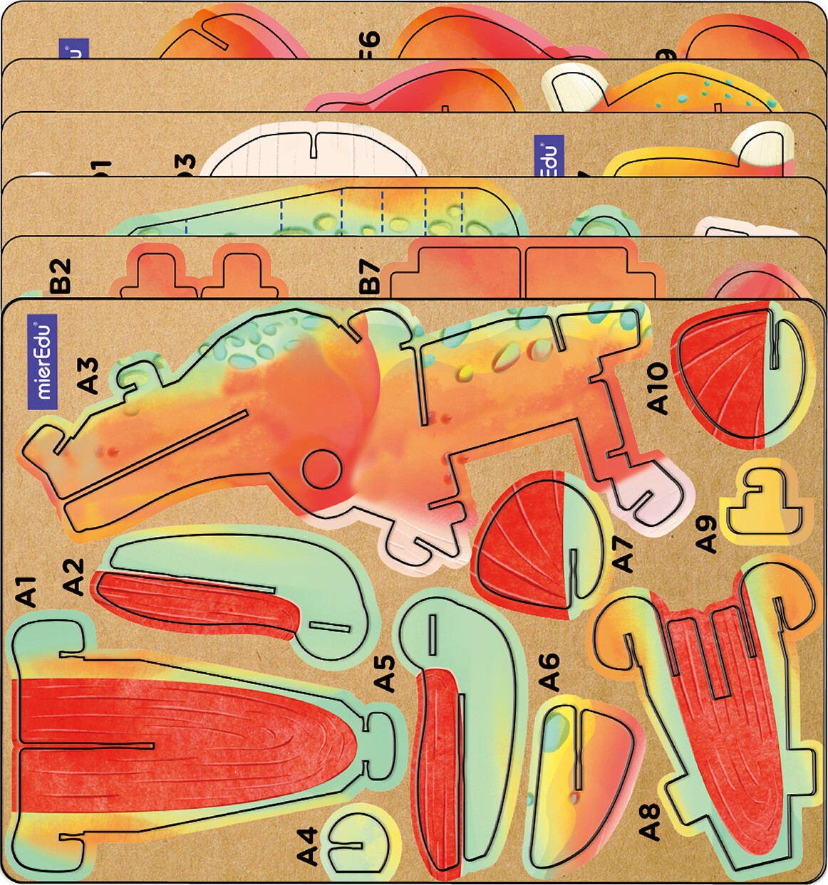 Mieredu - T-Rex - Build N Sound 3D Puzzle - Tyrannosaurus Rex