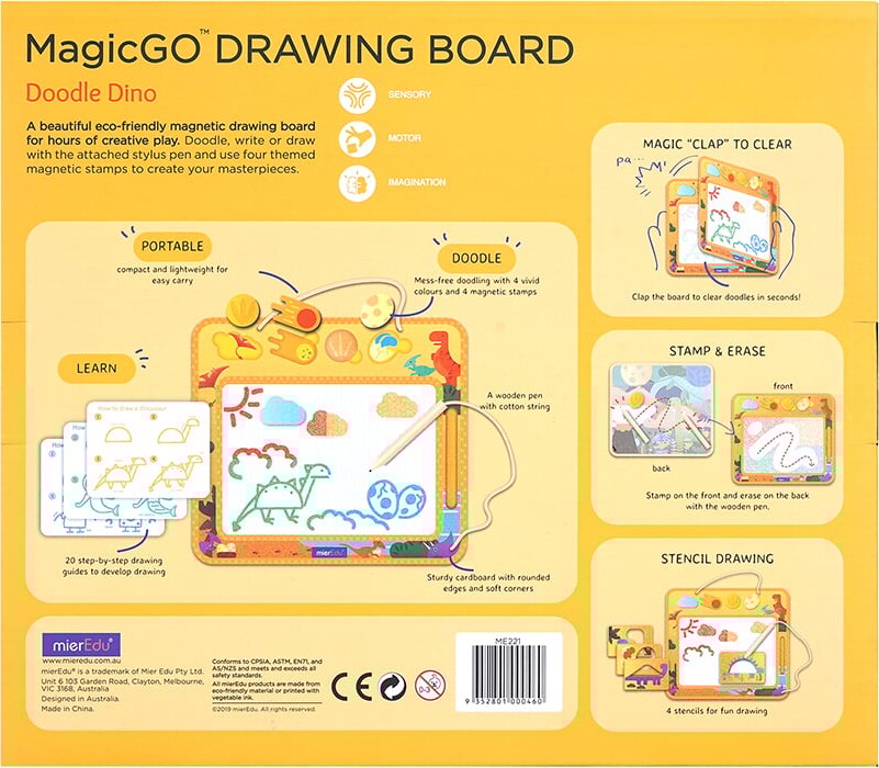 Magisk Tegnetavle - Lær At Tegne - Dinosaur - Mieredu