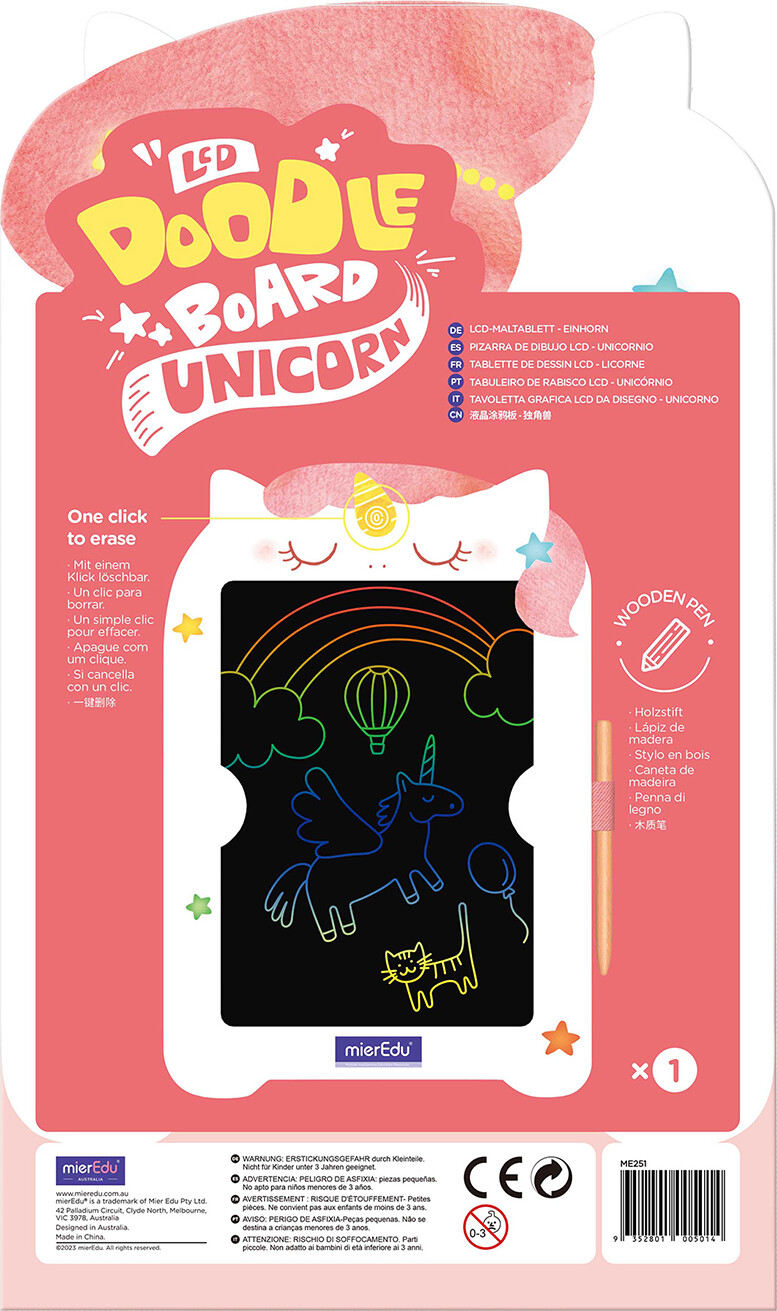 Mieredu - Magiske Farver Tegnetavle - Enhjørning