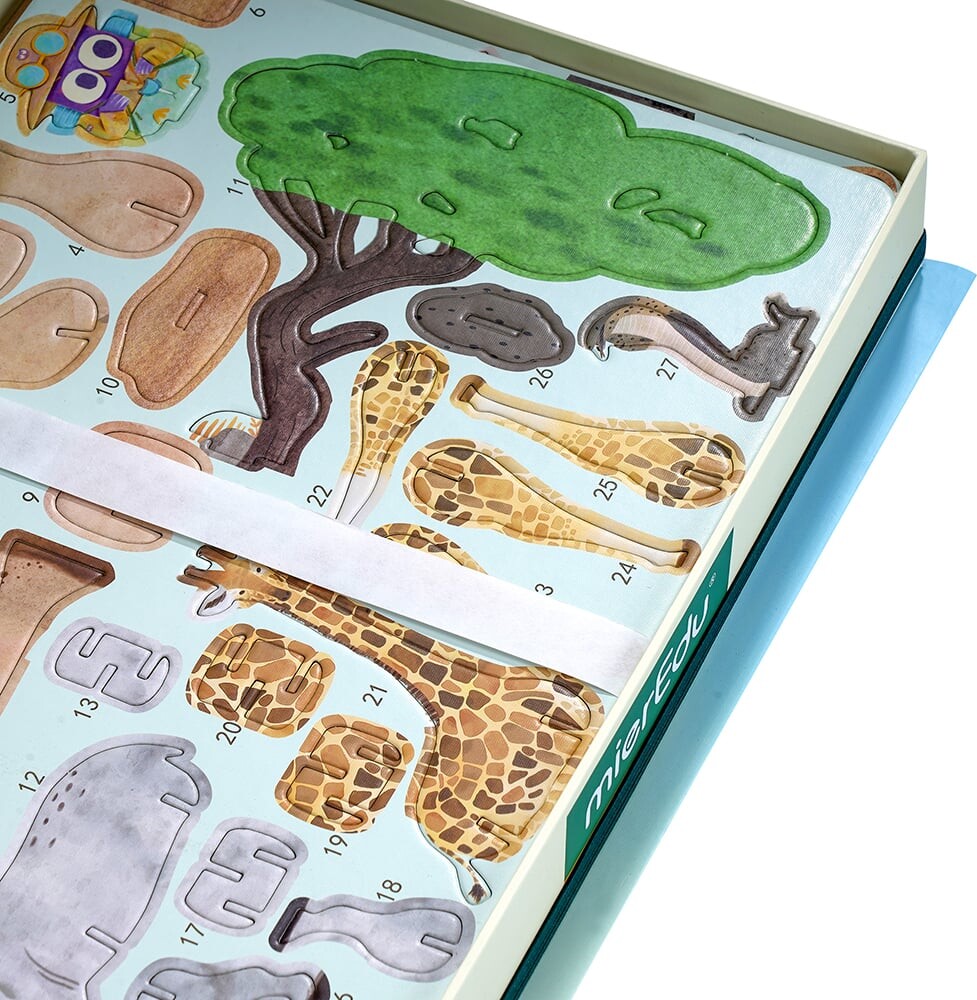 Magnetisk Legetøj - Animals - Engelsk - 127 Dele - Mieredu