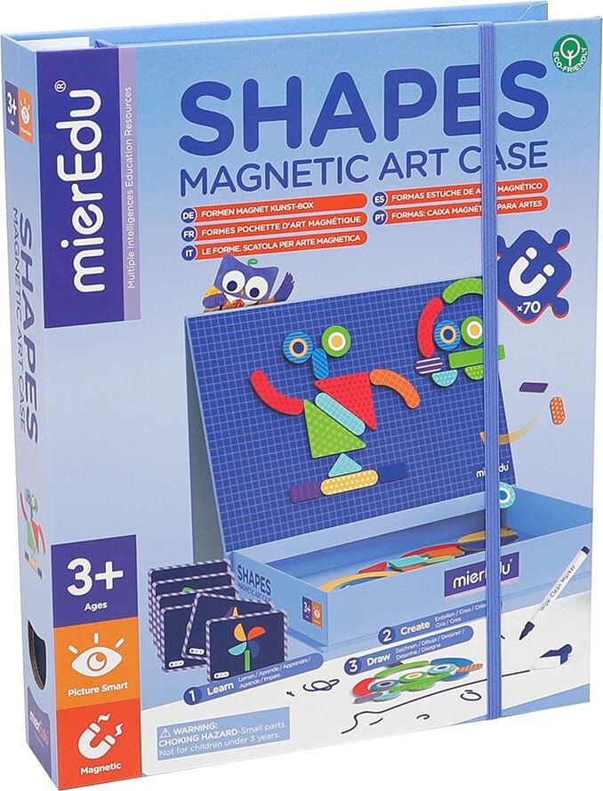 Magnetisk Legetøj - Kunst Box - Form Og Figur - Mieredu