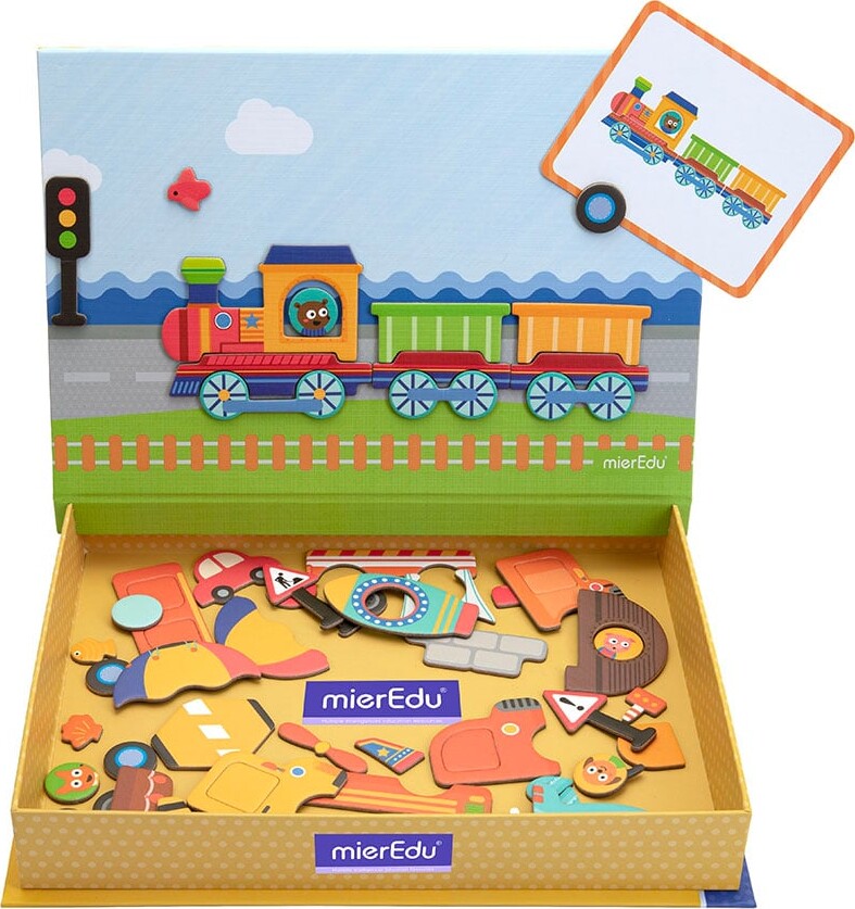 Magnetisk Legetøj - Kunst Box - Transportmidler - Mieredu
