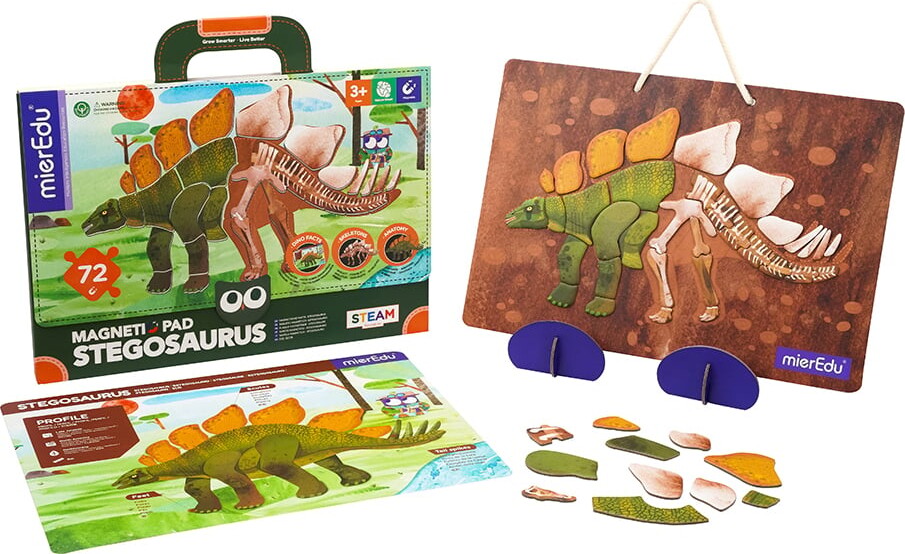 Magnetisk Legetøj Med Tavle - Stegosaurus - Mieredu