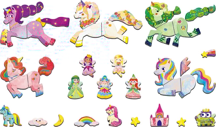 Magnetisk Påklædningsdukke - Enhjørning - Mieredu