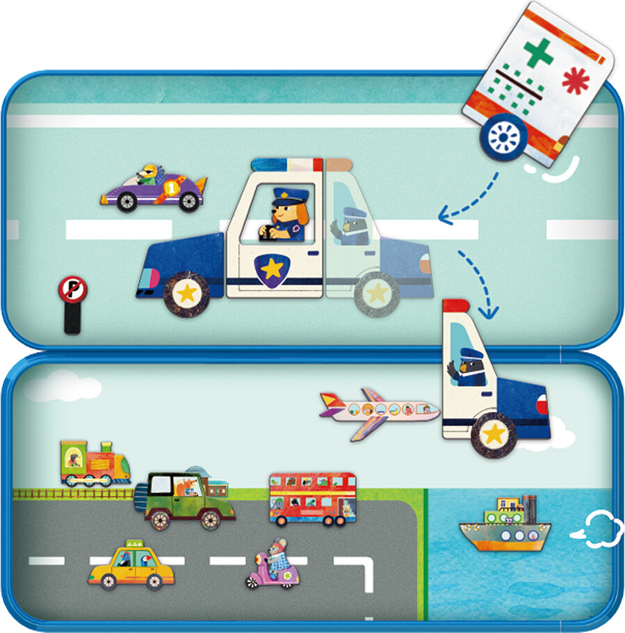 Mieredu - Magnetisk Rejsesæt - Køretøjer