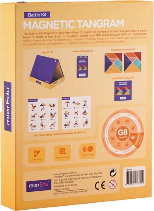 Magnetisk Spil - Tangram - Duel Sæt - Mieredu