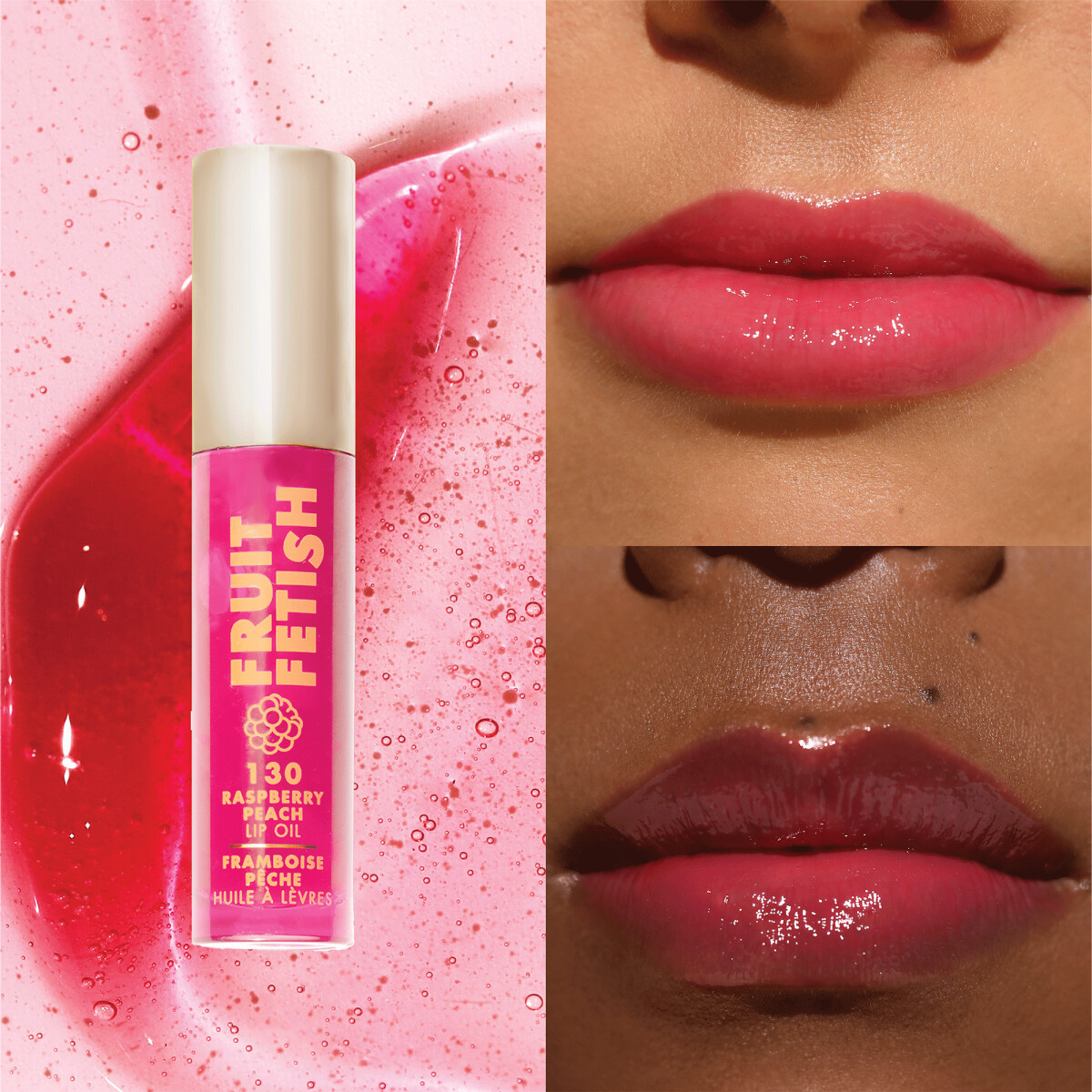 Milani Cosmetics - Fruit Fetish Lip Oil - Raspberry Peach - 4 Ml