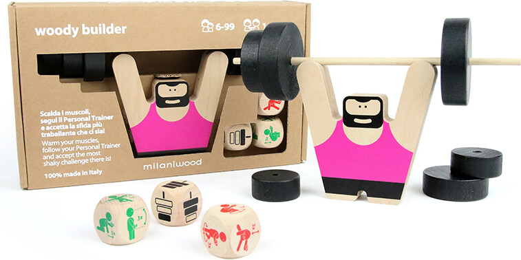 Milaniwood - Balancespil - Bodybuilder I Træ