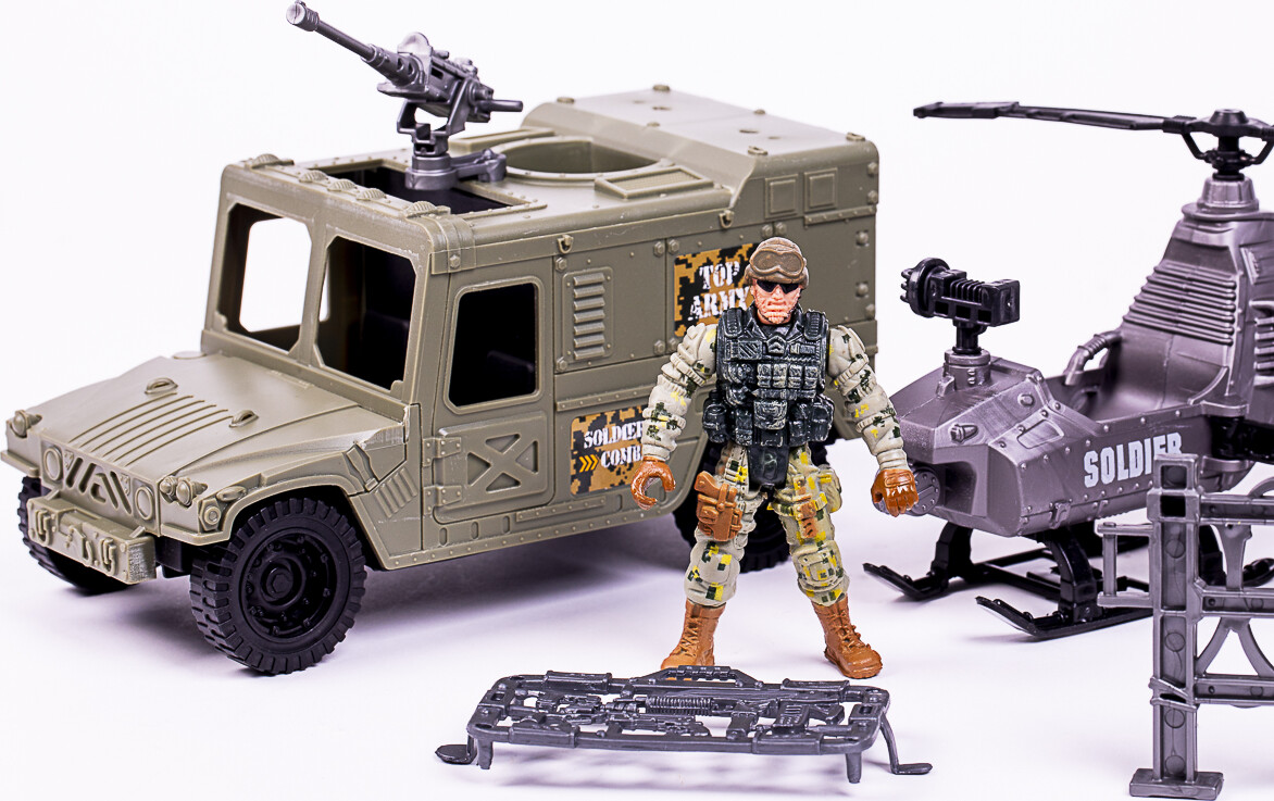 Militærsæt Mjeep Helikopter Tilbehør - Special Forces