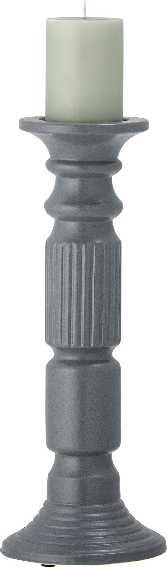 Bloomingville - Millas Lysestage - Grå - Keramik