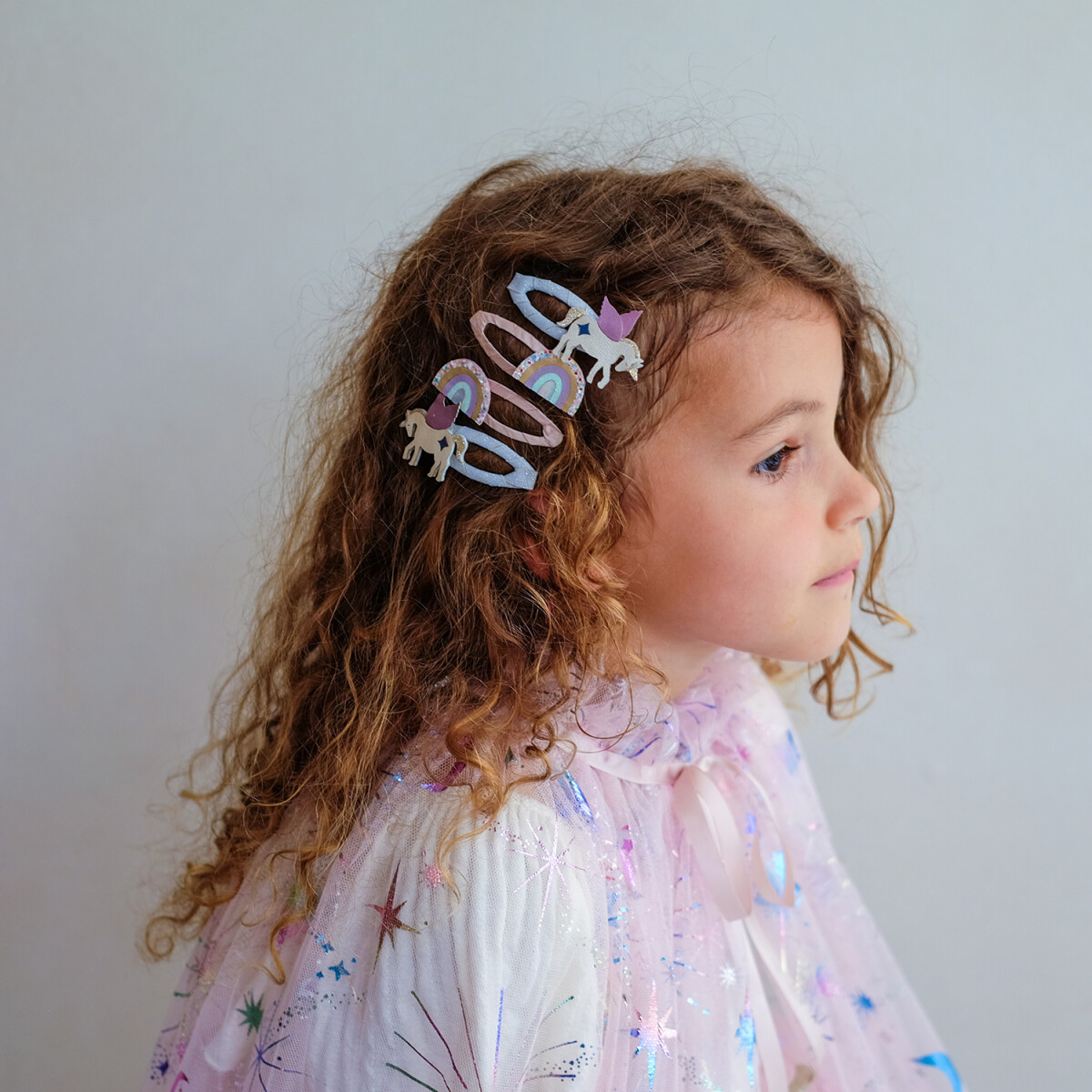 Mimi Lula - 4 Hårspænder - Unicorn And Rainbow