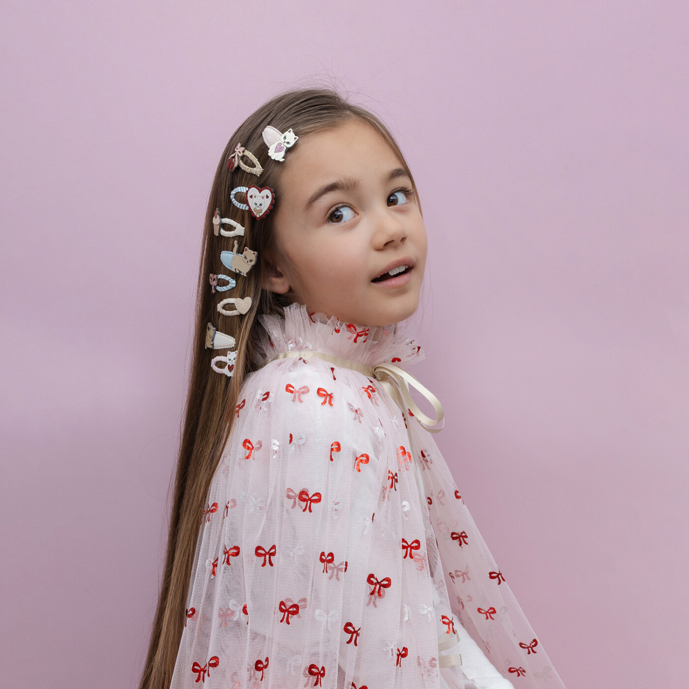 Mimi Lula - 5 Hårspænder - Mini Kittybow