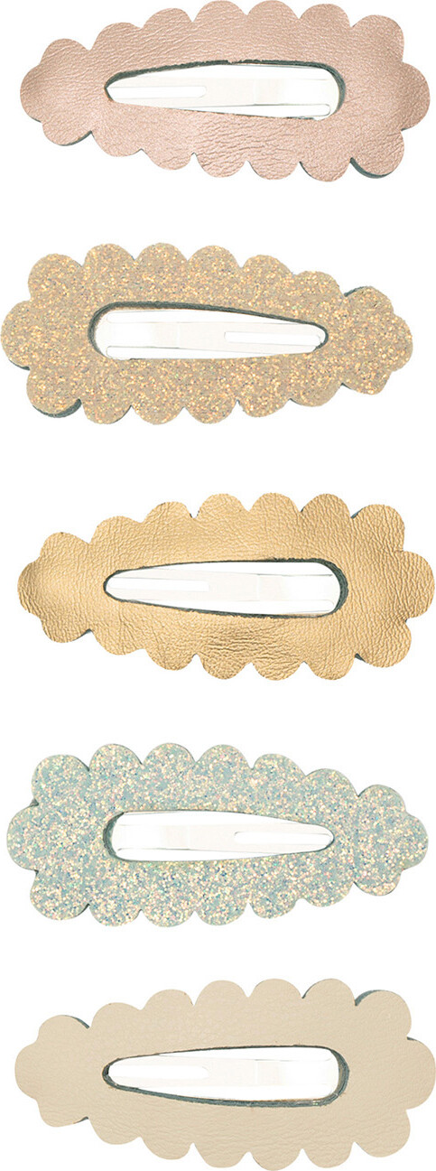 Mimi Lula - 5 Hårspænder - Mini Metallic Scallop Enchanted