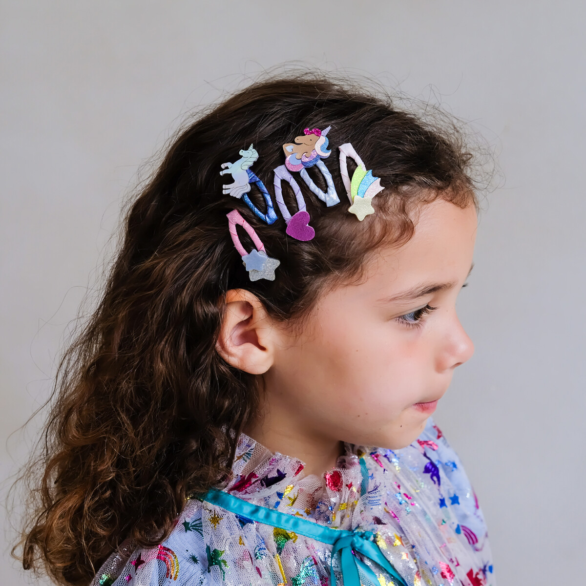 Mimi Lula - 5 Hårspænder - Mini Unicornland