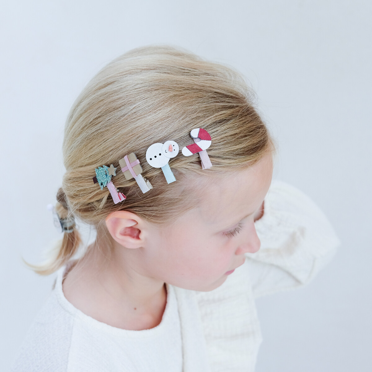 Hårclips Til Børn - Mini Rensdyr Jul - Mimi Lula - 8 Stk