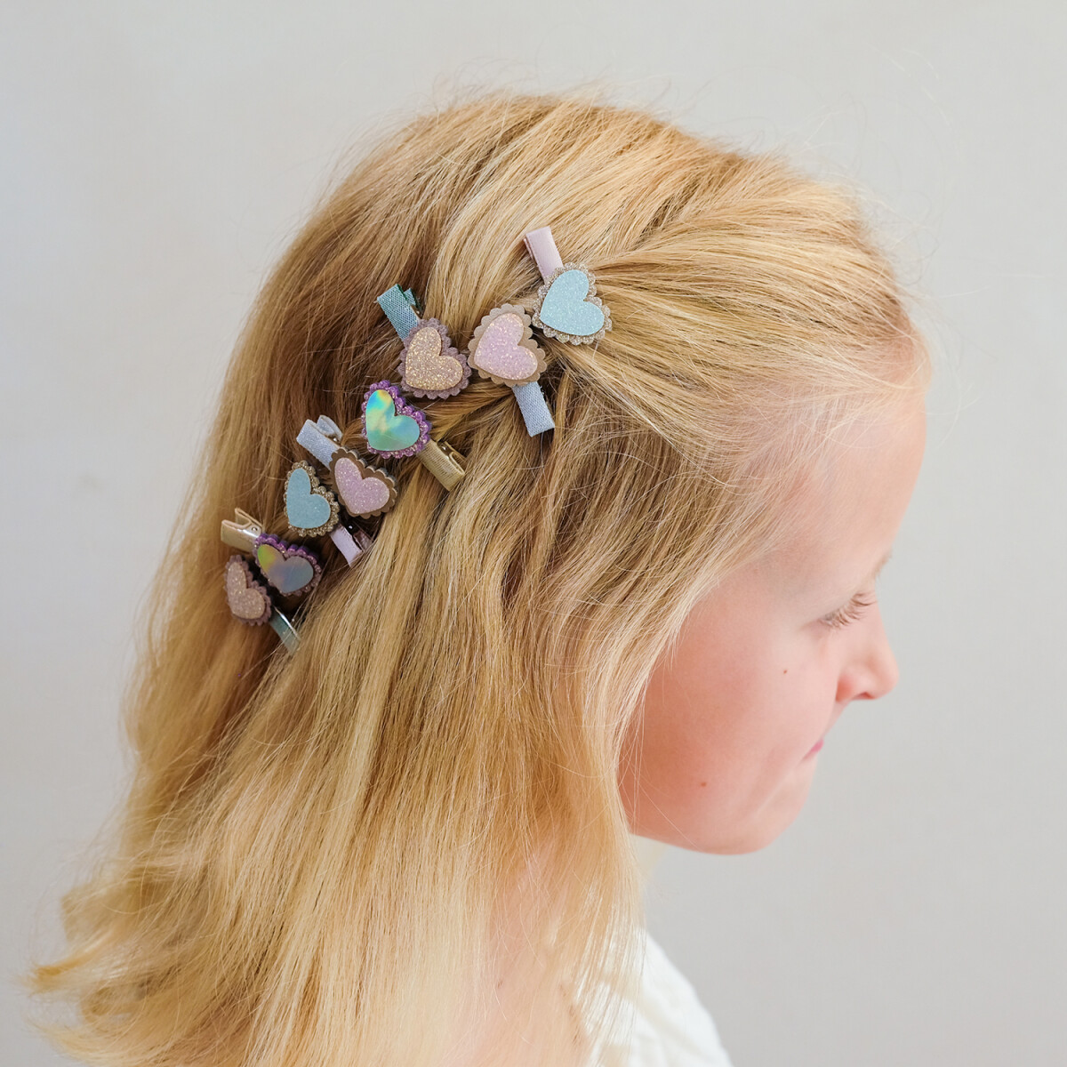 Mimi Lula - 8 Hårclips - Scalloped Heart