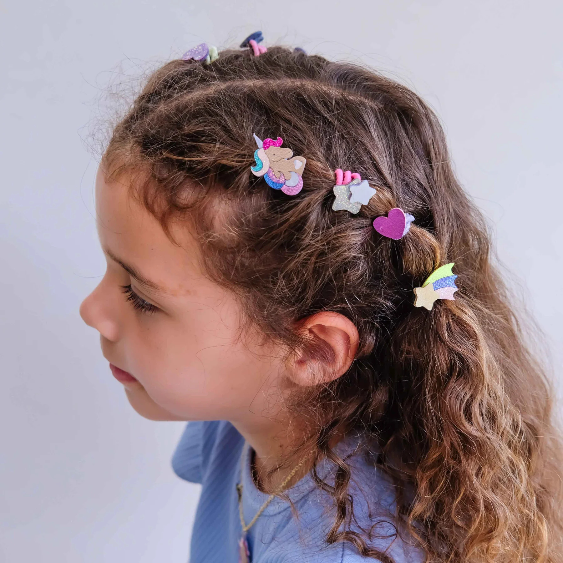 Mimi Lula - 8 Hårelastikker - Mini Unicornland