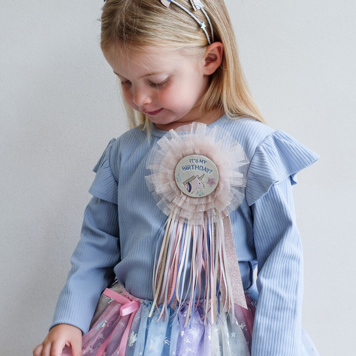 Mimi Lula - Badge - Birthday Unicorn Celeste