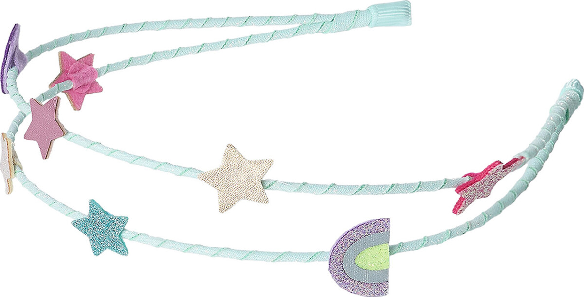 Mimi Lula - Dobbelt Hårbøjle - Rainbow And Star My Little Unicorn