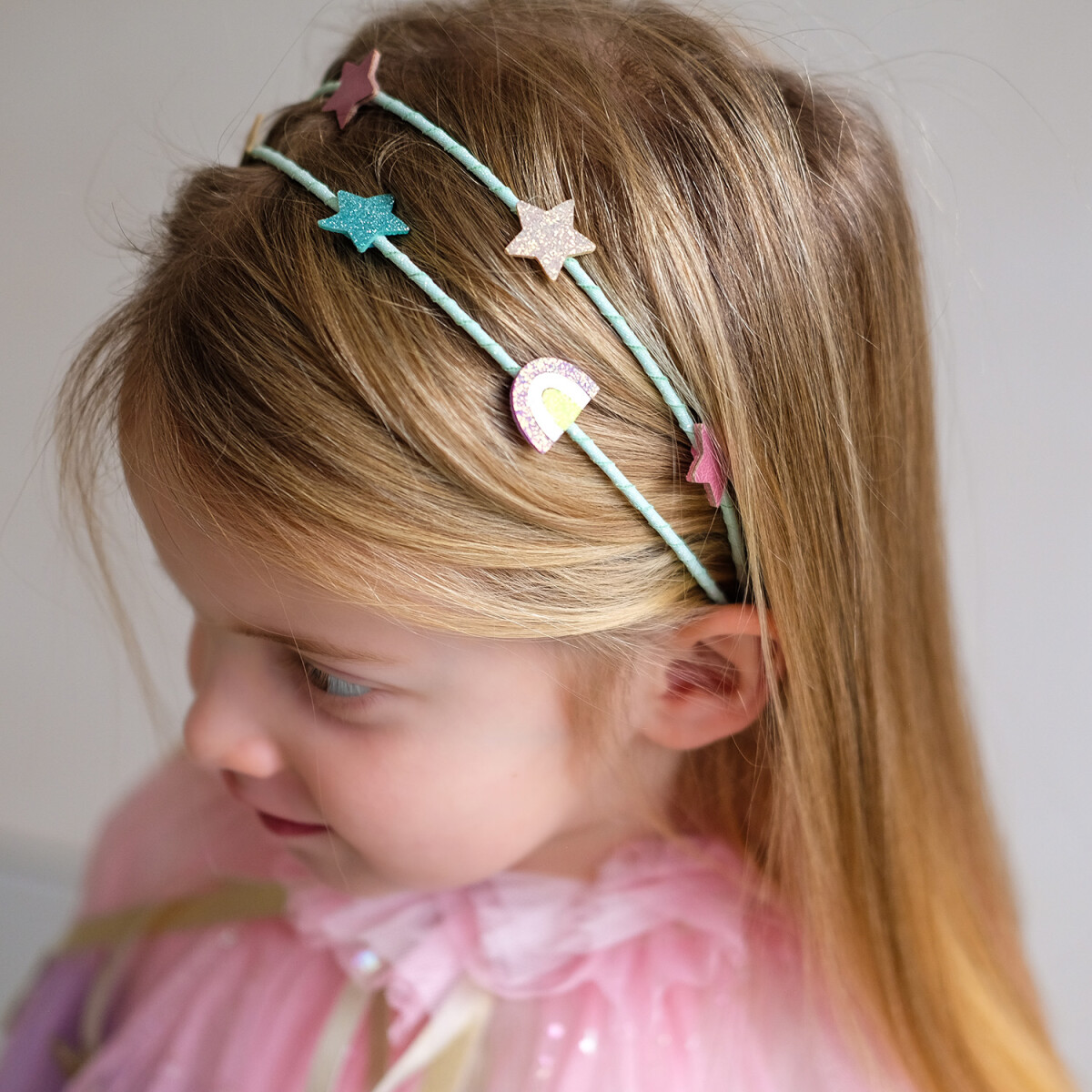 Mimi Lula - Dobbelt Hårbøjle - Rainbow And Star My Little Unicorn