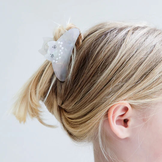 Hårklemme Til Børn - Stor Kat Med Perler - Mimi Lula