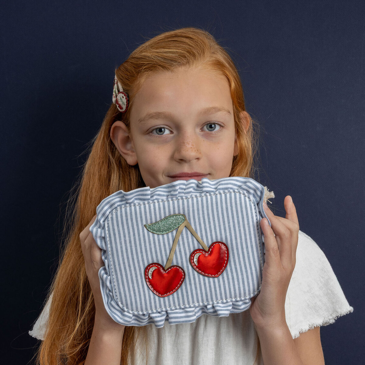Mimi Lula - Skuldertaske - Striped Cherry Mon Cheri