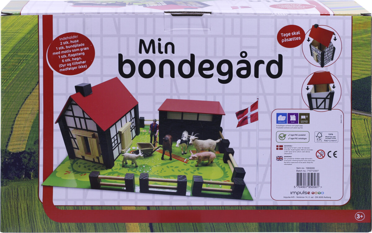 Legetøjs Bondegård I Træ