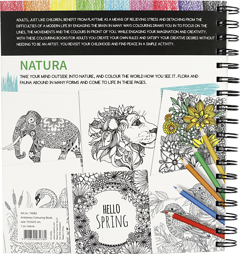 Mindfulness Malebog - Natur - Str 19 5X23 Cm - 64 - 1 Stk