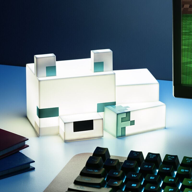 Minecraft 3D Lampe - Polarræv - 16 Cm