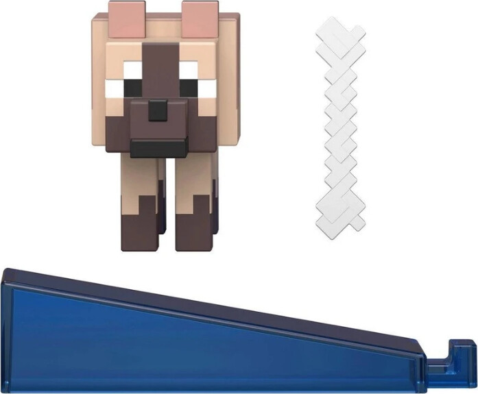 Minecraft - Chestnut Wolf - Biome Builds Figur - Kastanje Ulv - 8 Cm