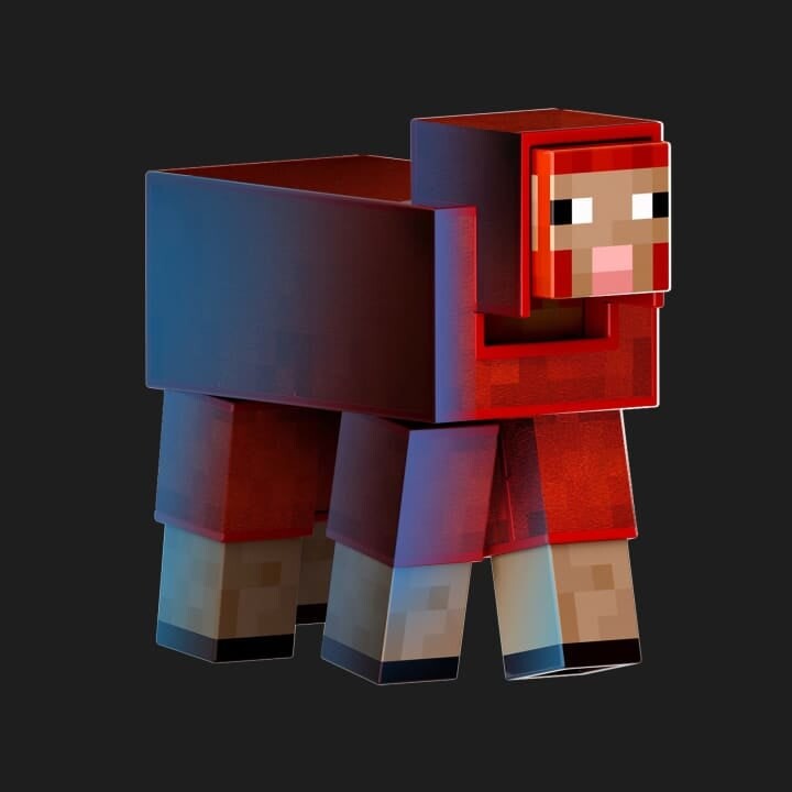 Minecraft Figur - Sheep Med Tilbehør - Diamond Level