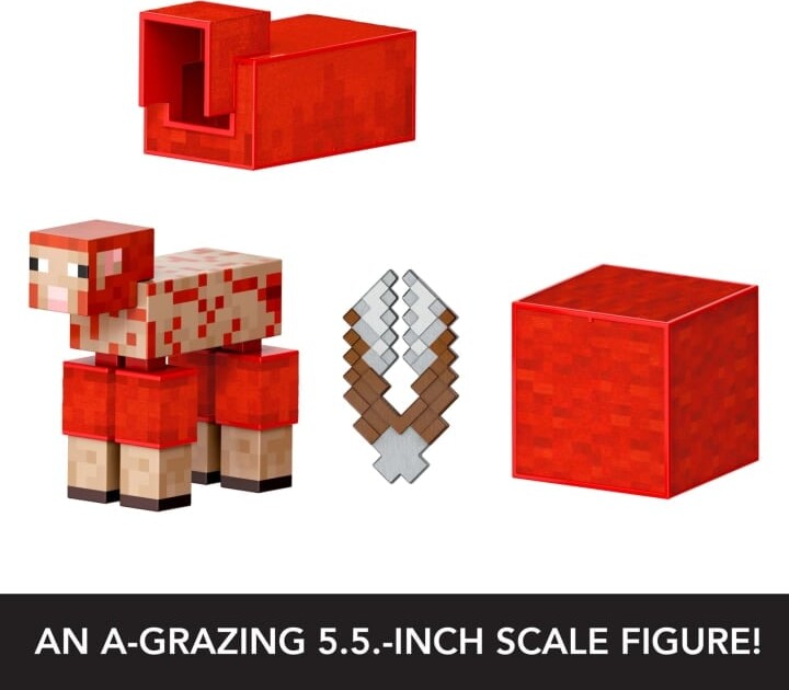 Minecraft Figur - Sheep Med Tilbehør - Diamond Level
