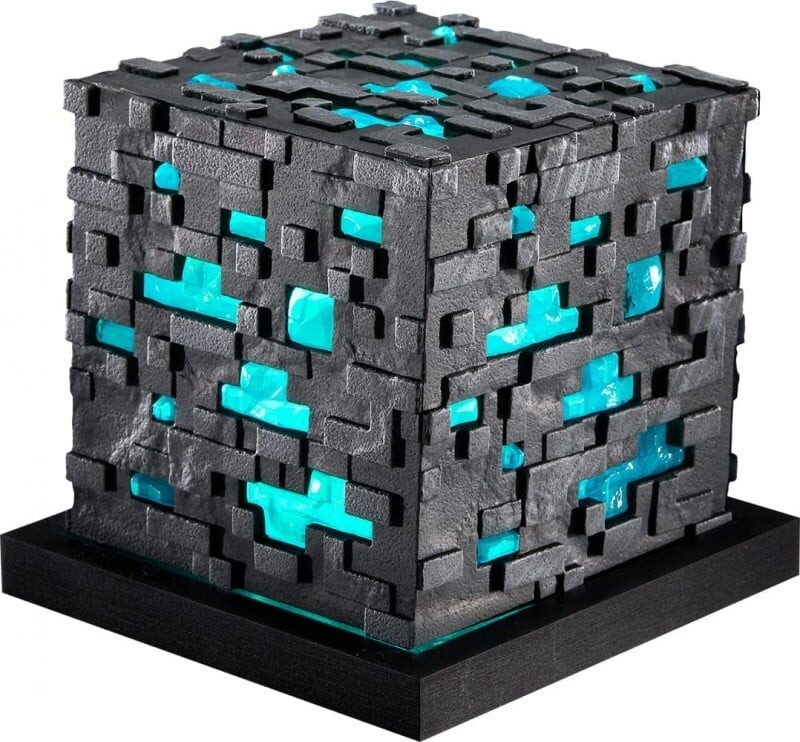 Minecraft - Lampe Til Børn - Lysende Diamond