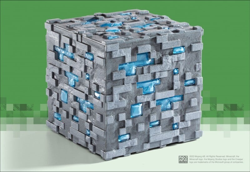 Minecraft - Lampe Til Børn - Lysende Diamond