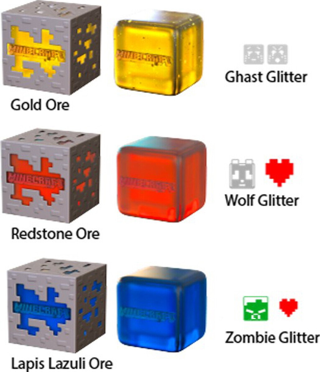 Minecraft Jelly Cubes - 6 Cm - Assorteret