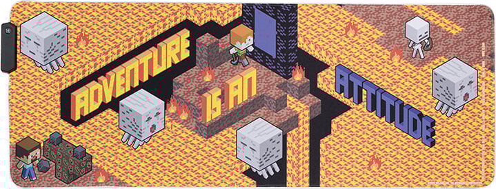 Minecraft - Stor Gaming Musemåtte Med Lys