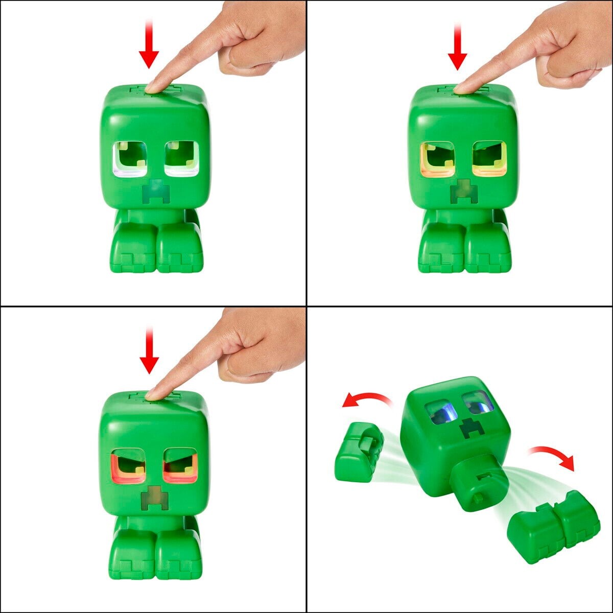 Minecraft - My Pet Creeper - Interaktiv Figur Med Lyd Og Lys