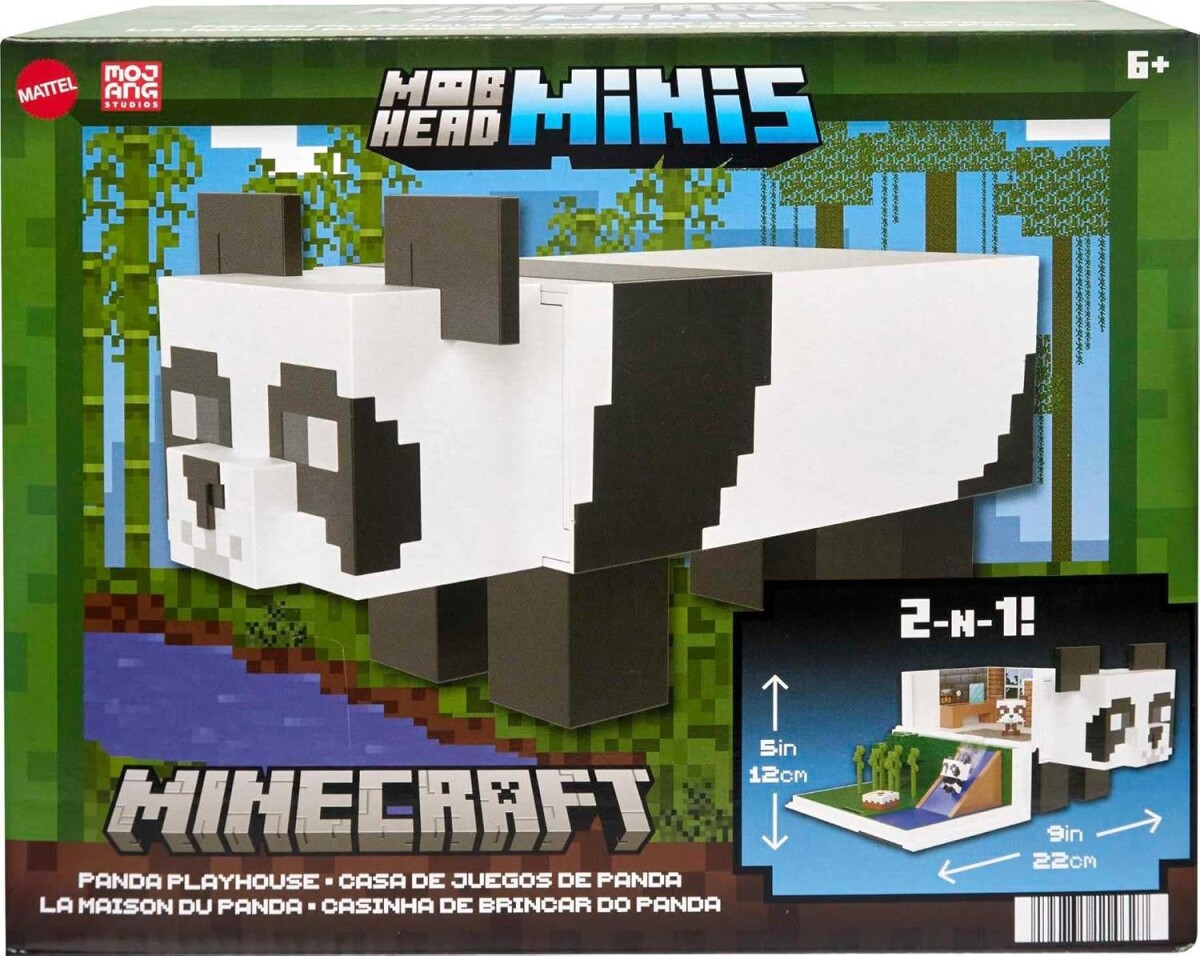 Minecraft - Mob Head Minis Panda Playhouse - Figur Legesæt