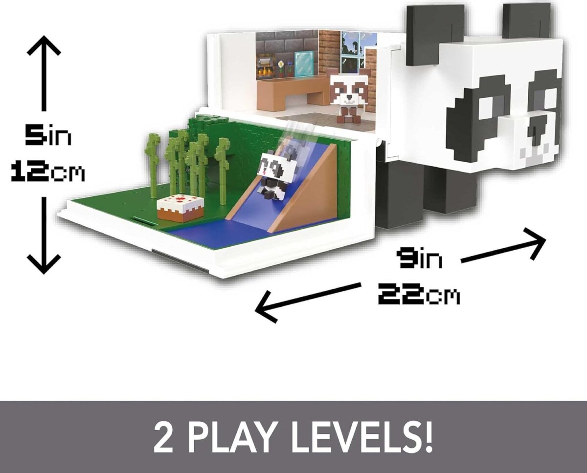 Minecraft - Mob Head Minis Panda Playhouse - Figur Legesæt