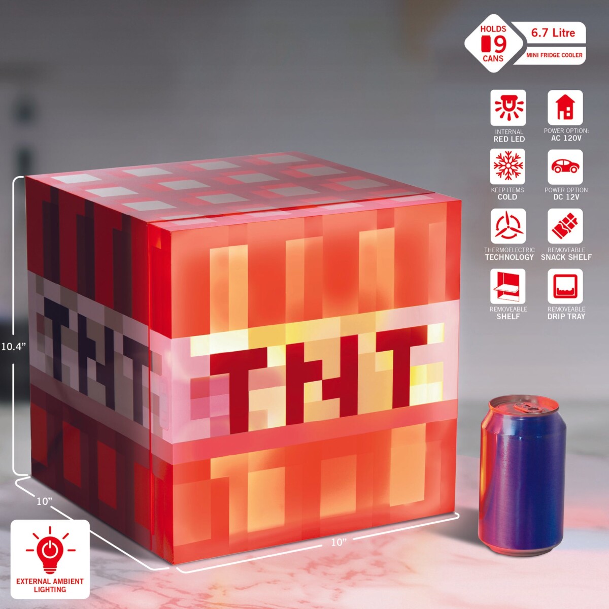 Minecraft Tnt Block - Mini Cooler 67L