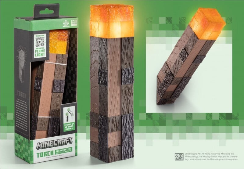 Minecraft - Lampe Til Børn - Torch Fakkel