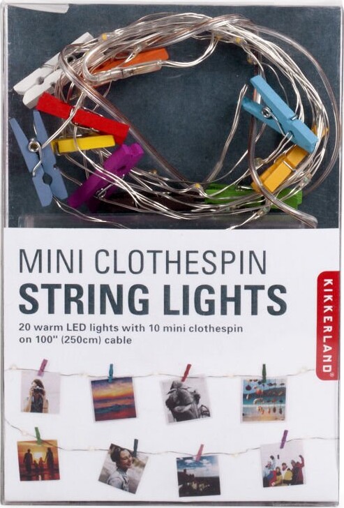 Kikkerland - Lyskæde Med Klemmer - Multifarvet - 250 Cm