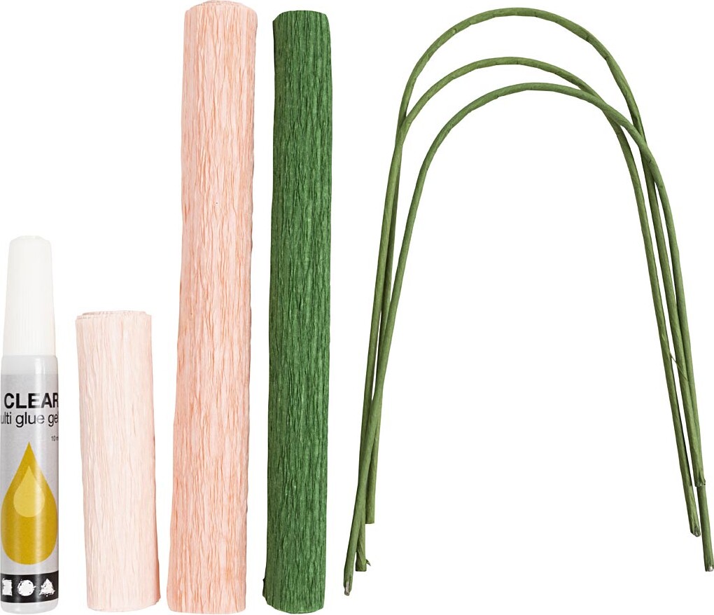 Mini Diy Kit Crepepapir - Nelliker - Strækcrepe 180 - 105 G