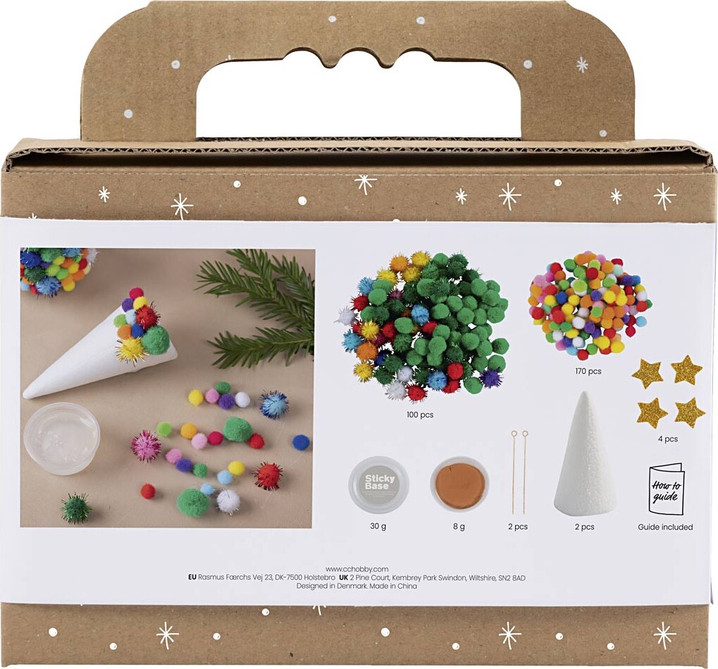 Mini Diy Kit Dekoration - Juletræ - Assorterede Farver